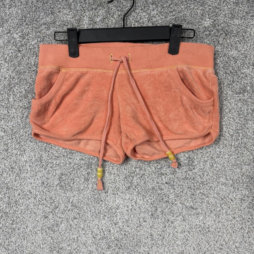 Old Navy Sweat Shorts Size XXS 29x9 Peach Orange Terry Cloth Pastel Coquette Y2K